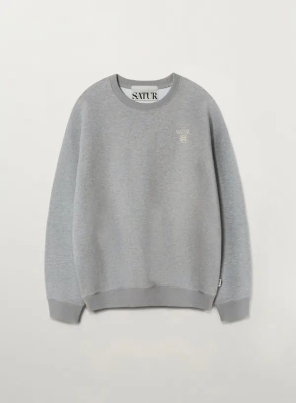 Loren Small Logo Basic Sweatshirt - Melange Gray