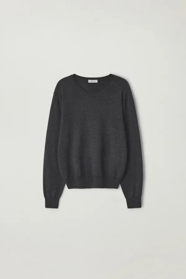 Wool knit pullover (Charcoal)