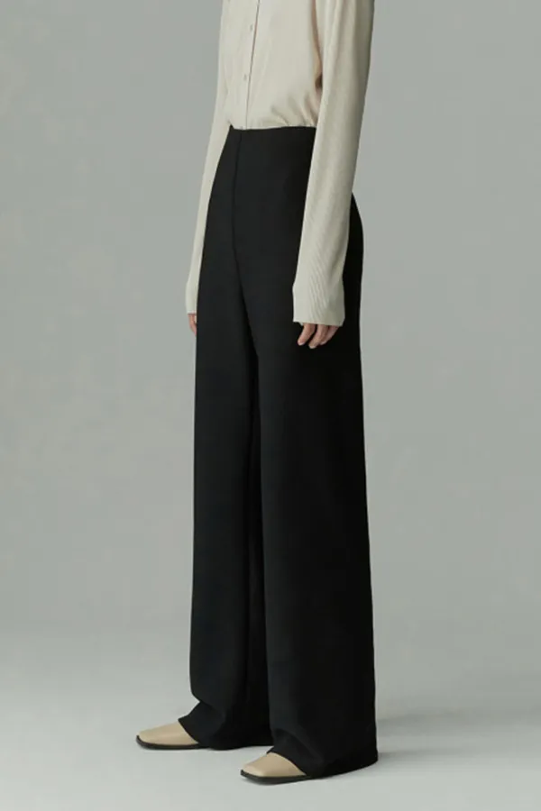 [16th] 4COLORS ELASTICATED WAIST STRAIGHT LEG TROUSERS