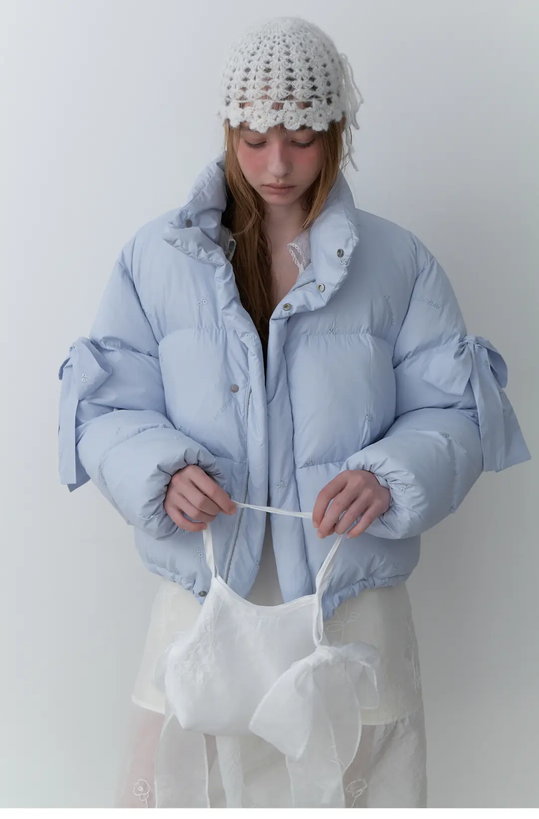순수 Drawing Organza Mini Bag (White) 상품 이미지 1