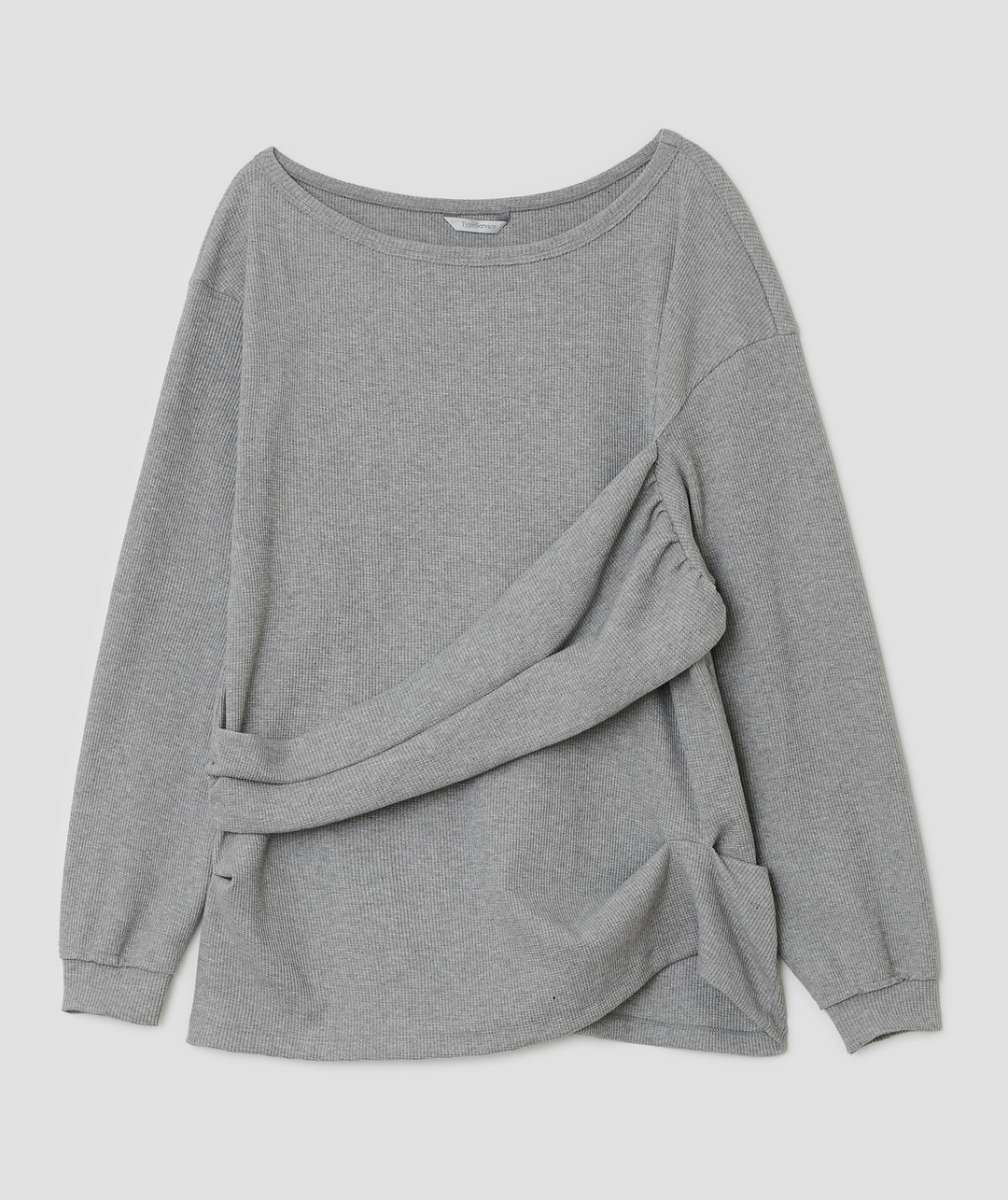 타입서비스 [4차] Textured Ruched Off Shoulder Top [Gray] 상품 이미지 1
