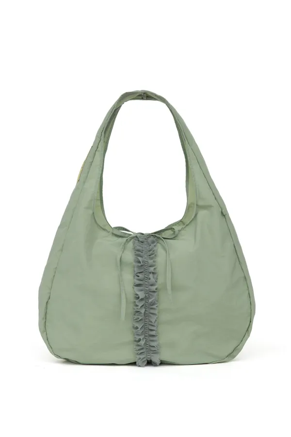 [6차 재입고] [X MA JOURNÉE] 프릴 호보 백 frill hobo bag (basil)