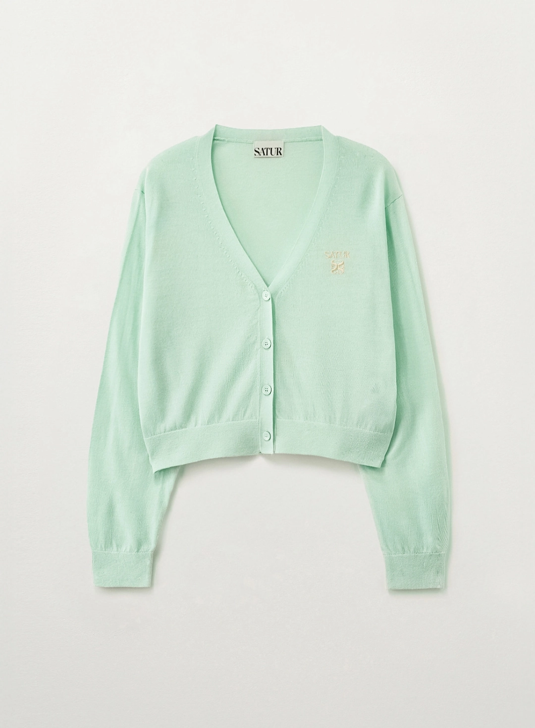 세터 (W) Loren Linen Blend Cardigan - Mint 상품 이미지 1