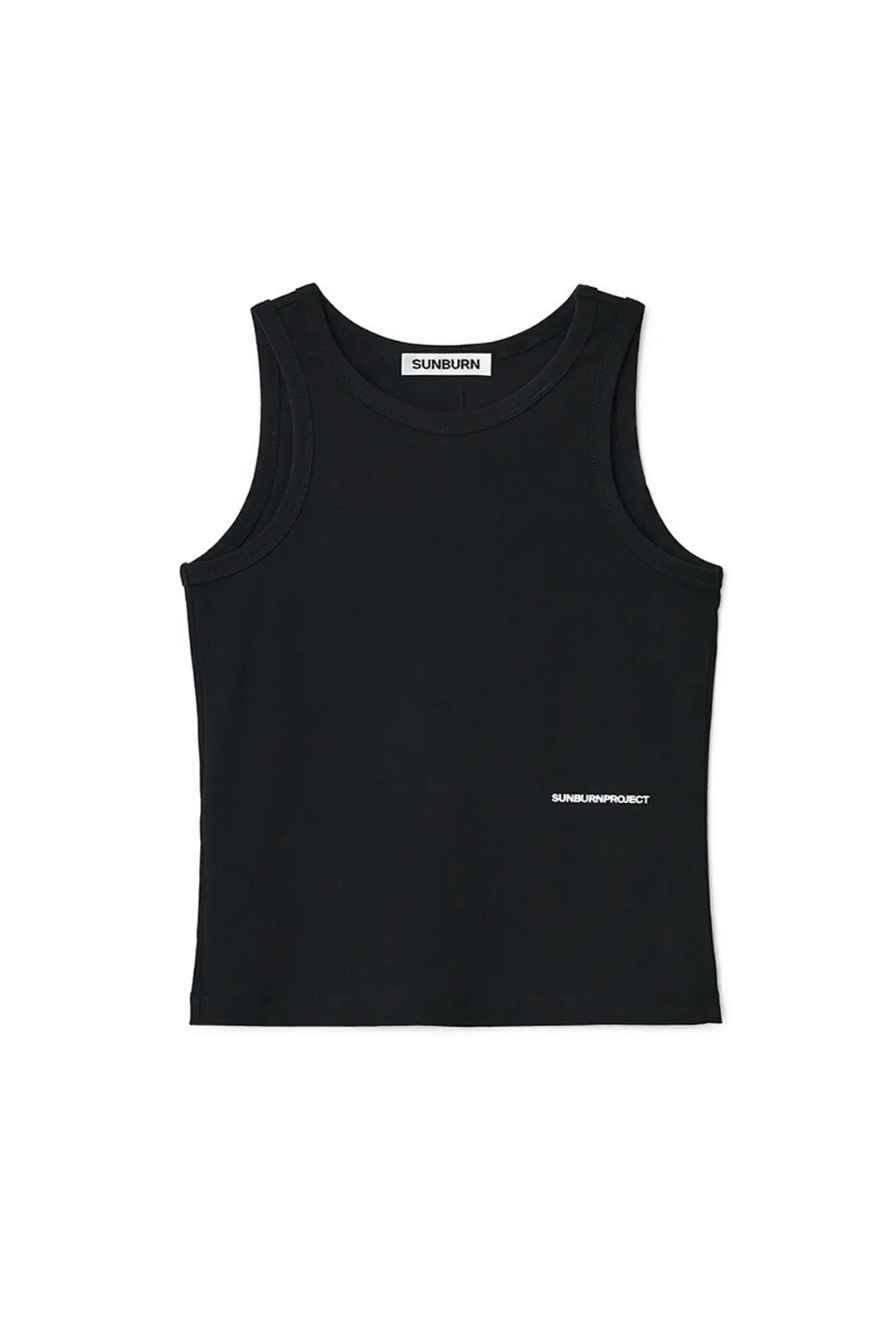 썬번프로젝트 BACK DETAIL SLEEVELESS TOP, BLACK 상품 이미지 3
