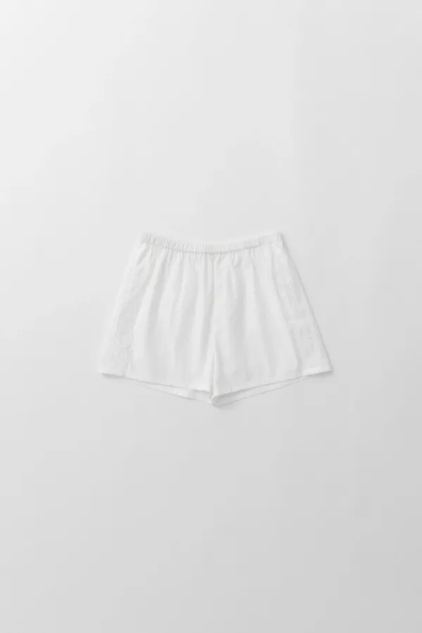lace line shorts (white)