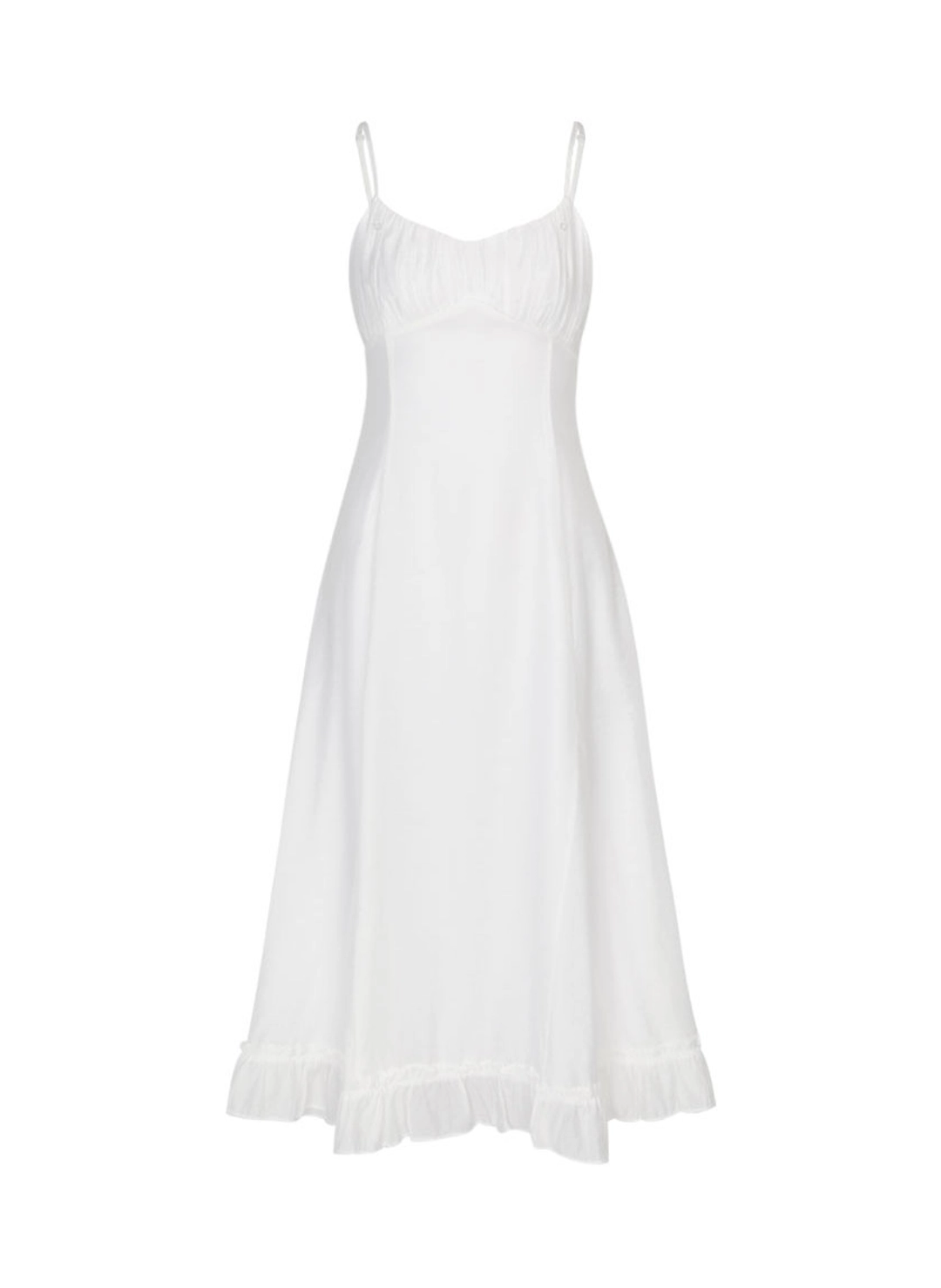 루루서울 Lily Shirring Long Dress (White) 상품 이미지 1