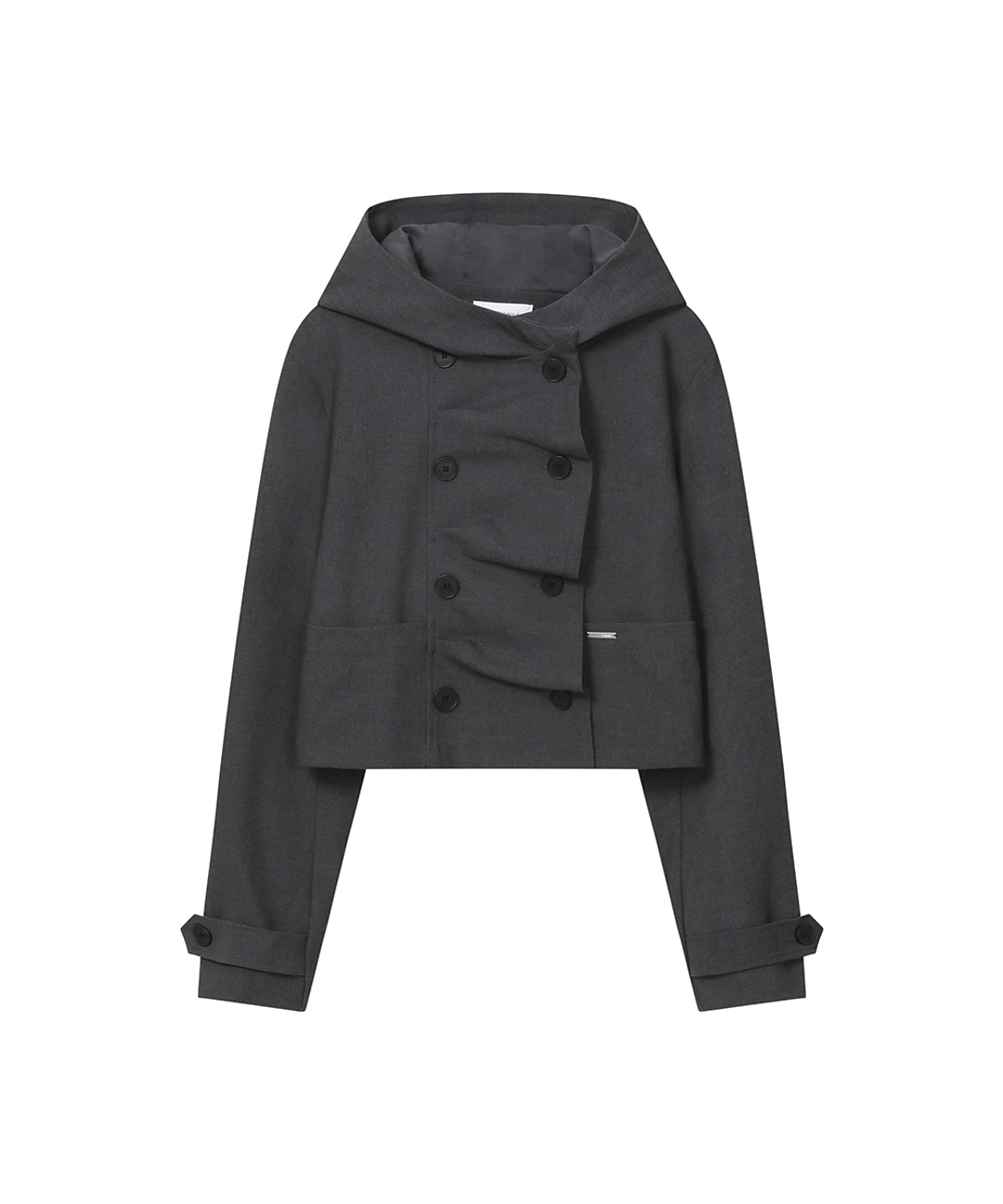 미세키서울 Cowl neck button Jacket CHARCOAL 상품 이미지 2