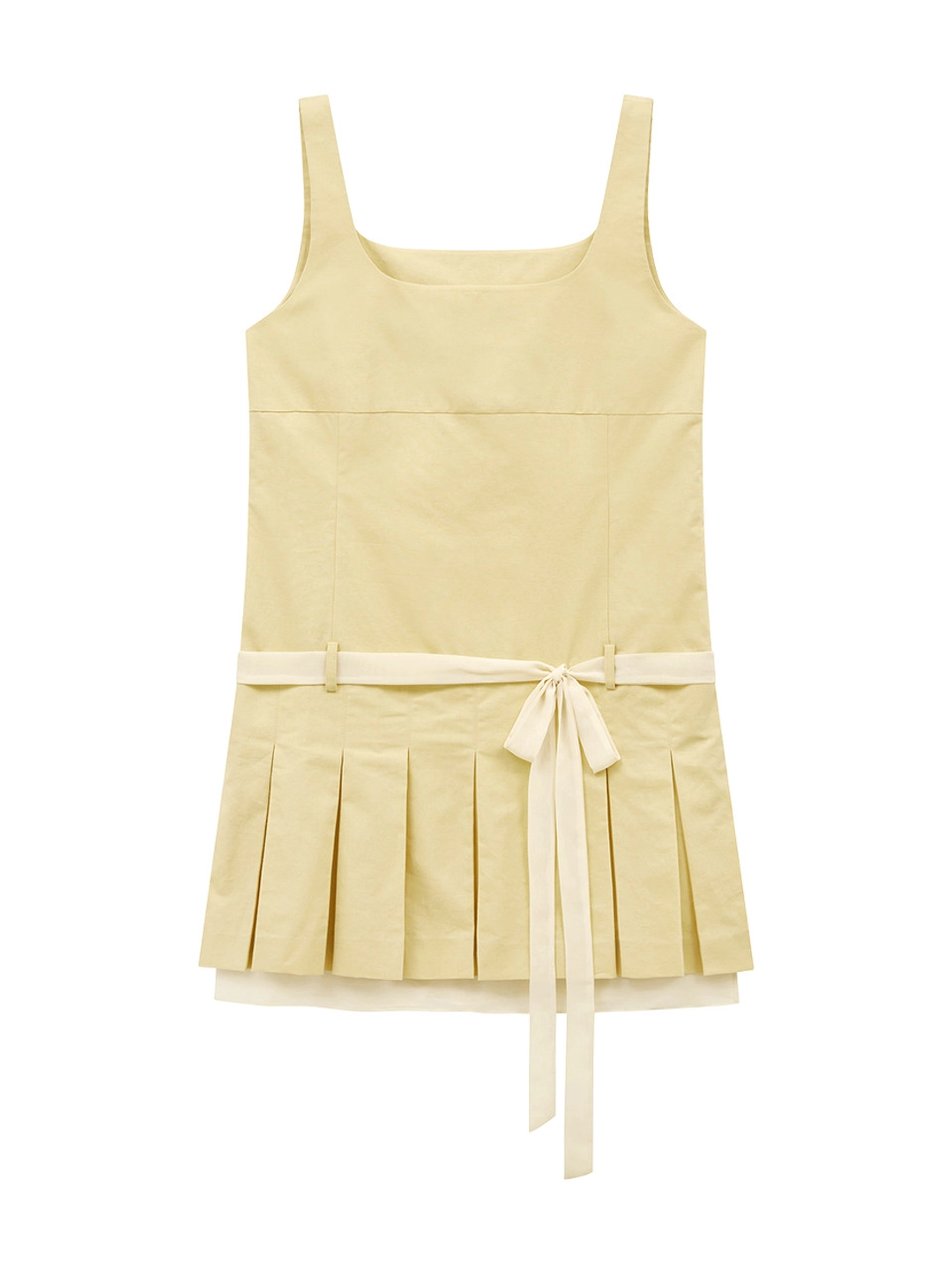 마가린핑거스 BELTED PLEATS ONE-PIECE (BUTTER) 상품 이미지 1