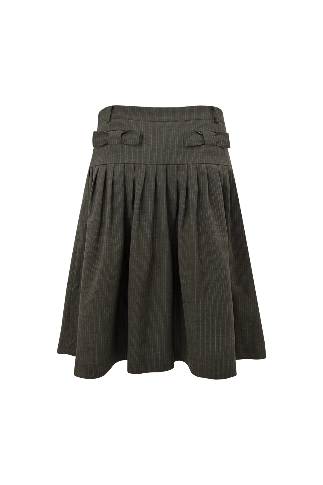 체메씨 BOW TUCK MIDI SKIRT (BROWN) 상품 이미지 1