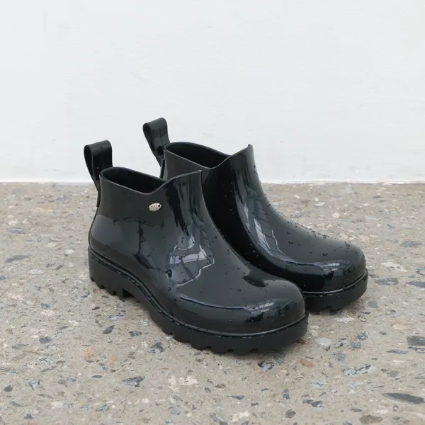 (SH-3463)GLOSSY SHORT RAIN BOOTS