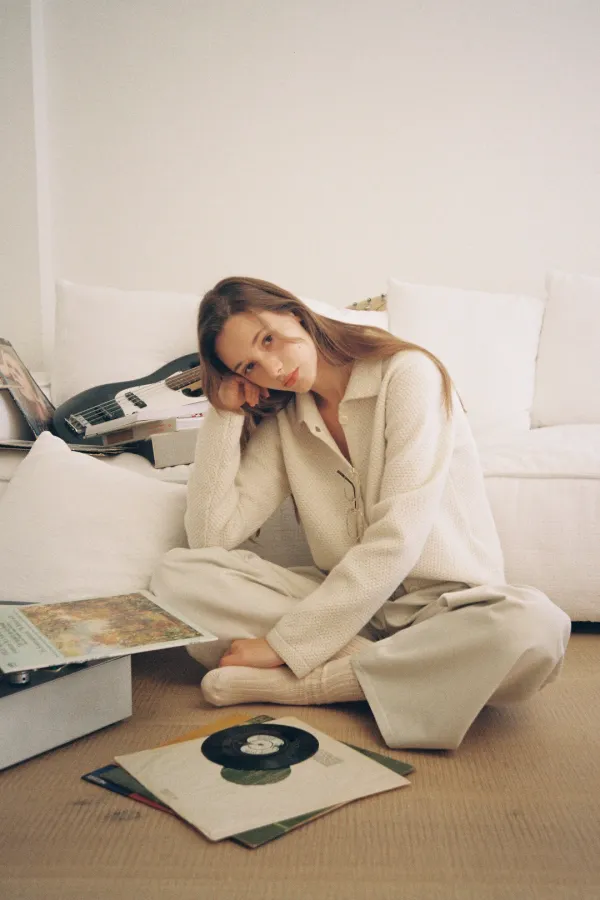 Patti Collar Cardigan (natural)