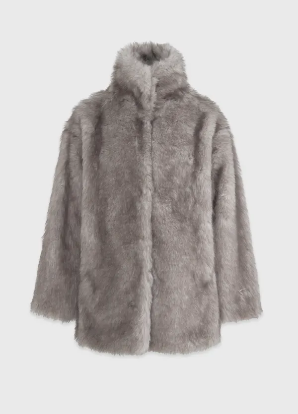  [44-120]  Bernice High Neck Half Fur Jacket  버니스 하이넥 하프 퍼 자켓 (데일리룩-데이트룩-출근룩-연말룩-격식룩-아우터-퍼자켓-하이넥-루즈핏-자체제작) 