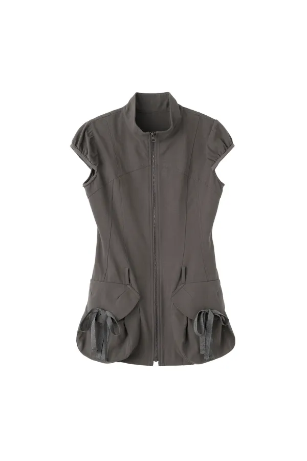 Cargo Zip-Up Dress Charcoal