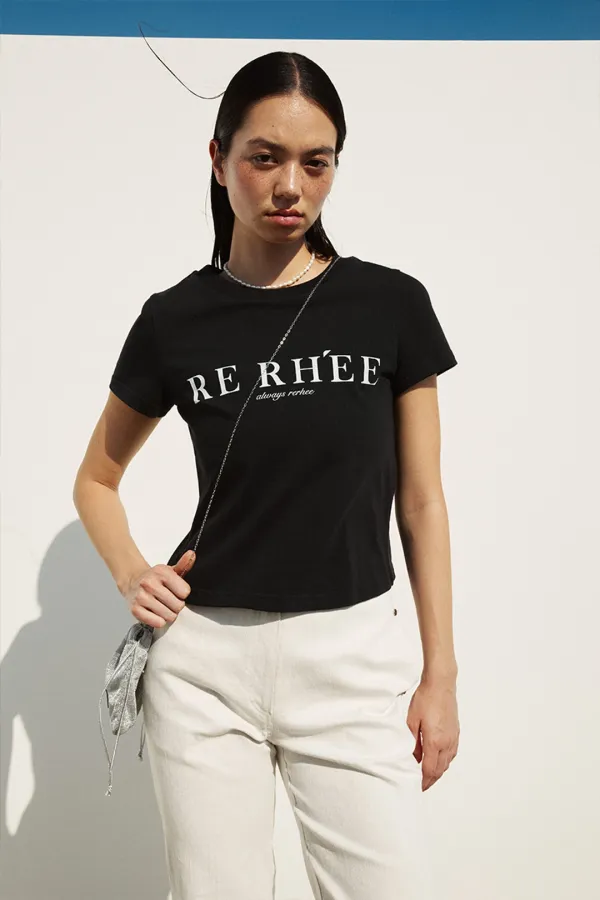 RERHEE COTTON T SHIRT BLACK