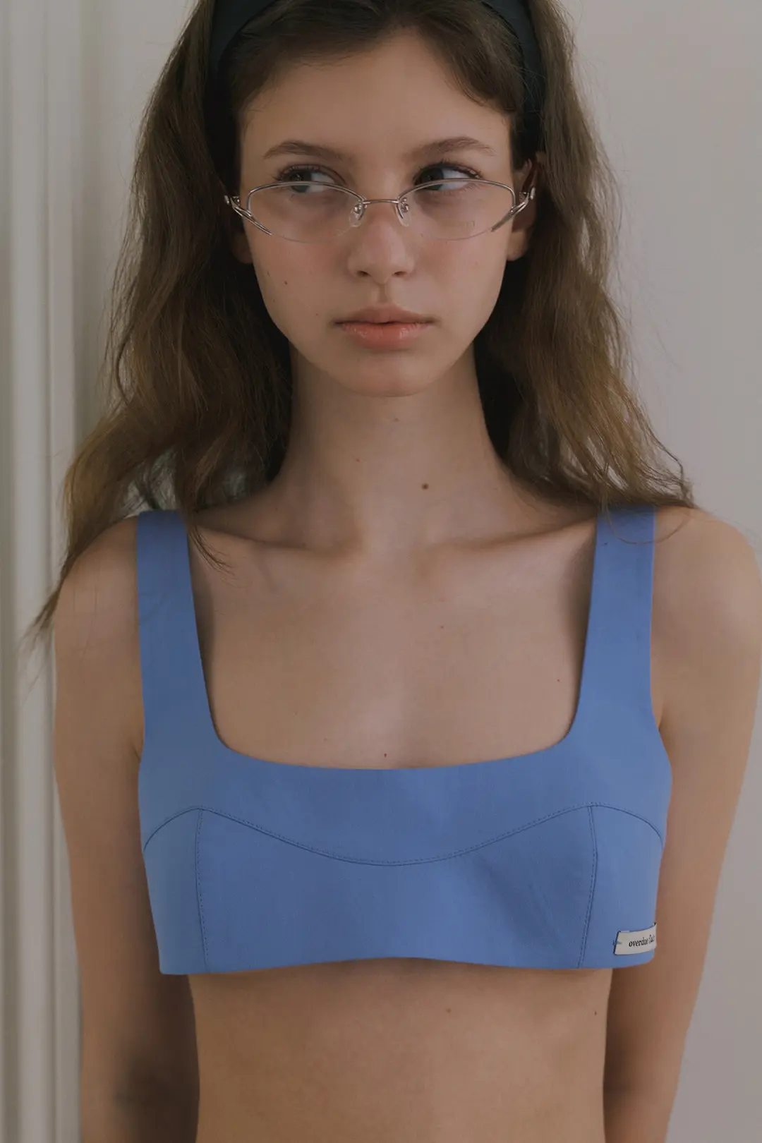 오버듀플레어 COTTON CURVE BUSTIER_BLUE 상품 이미지 2