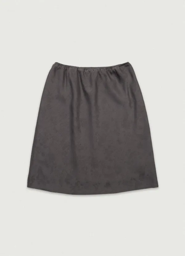 Jacquard Midi Skirt [charcoal]