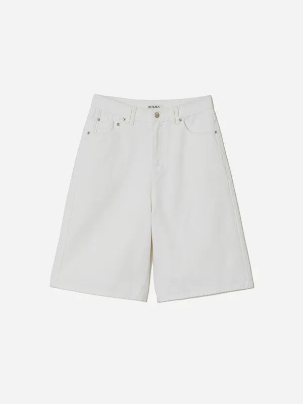 Bermuda Denim Pants White