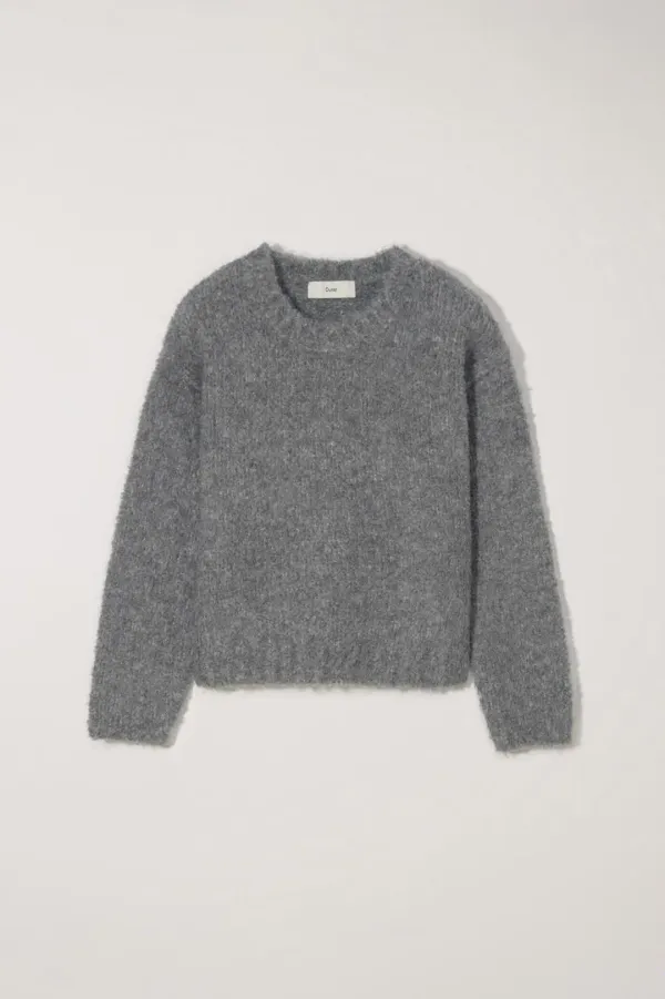 UNISEX CLOUD BOUCLE SWEATER MELANGE GREY