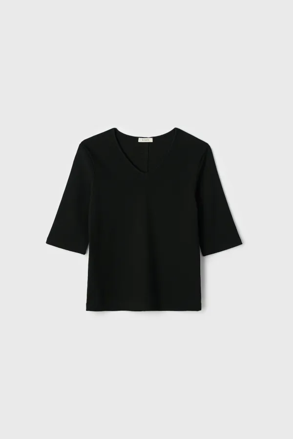 Essential V-Neck Top (Black)