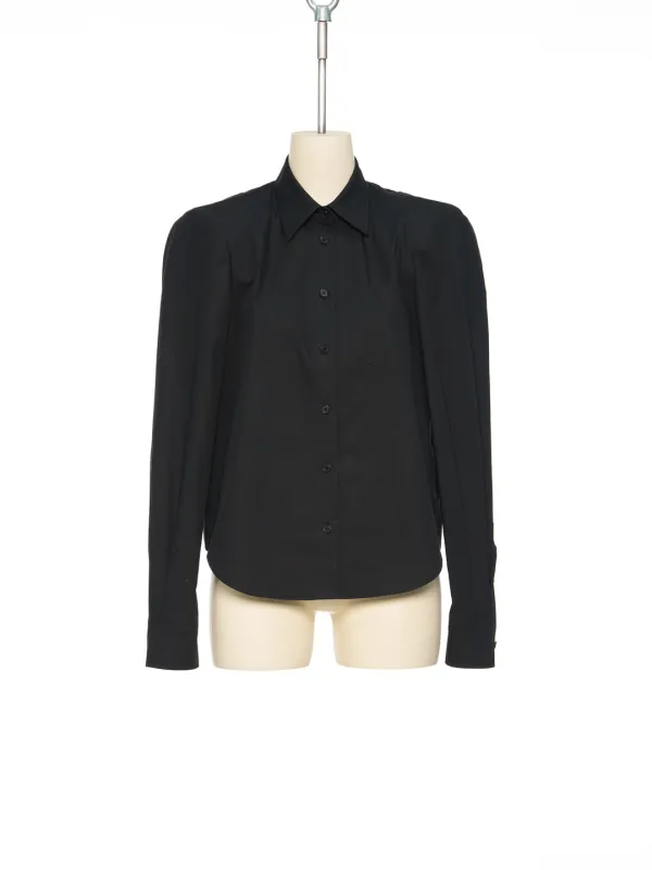 FW25 BLACK CURVY SHOULDER SHIRT