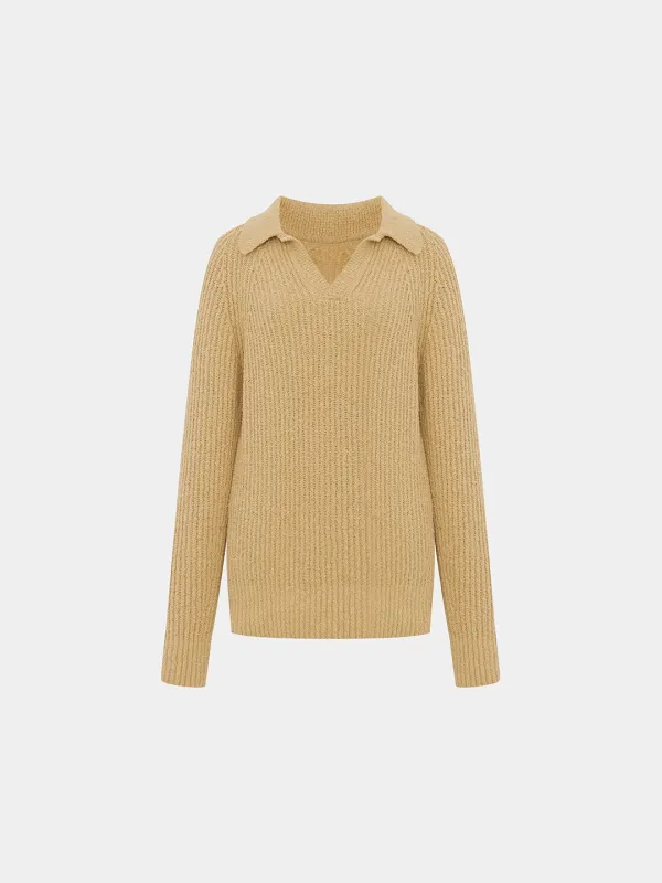 Emiel cotton open collar KN