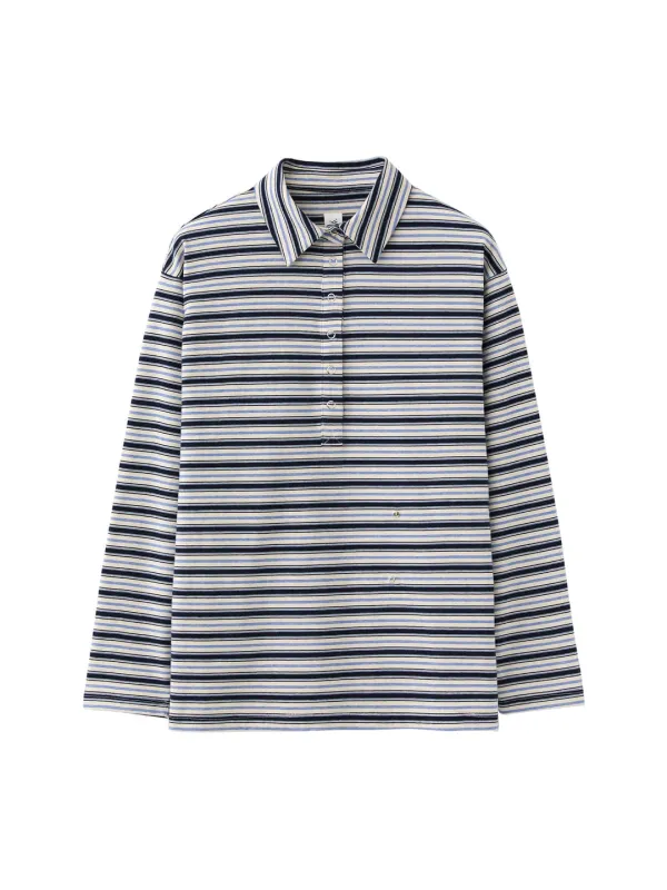Striped Button Collar Shirt [3 color]