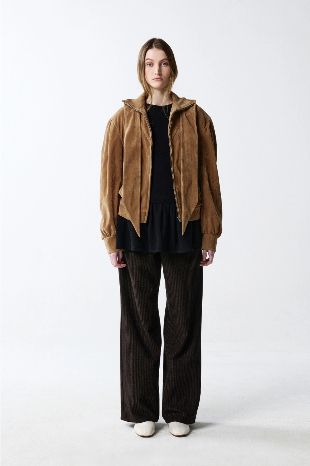 지수리 Ruffle hem knit - Black 상품 이미지 2