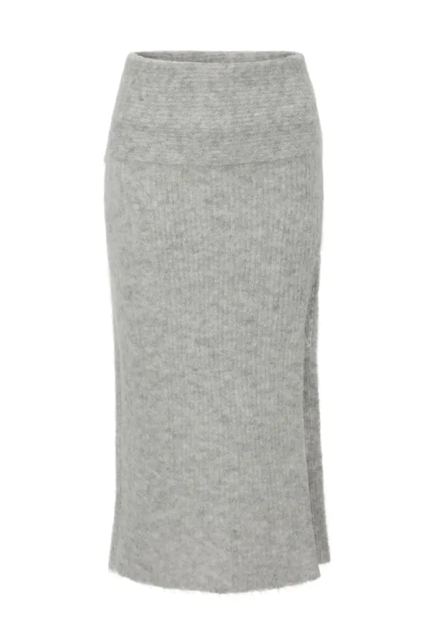Mocha slit skirt