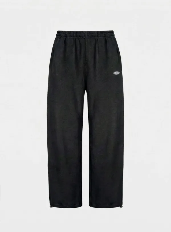 [w-pts26-036] BS Soft Terry Baggy Joggers - Black