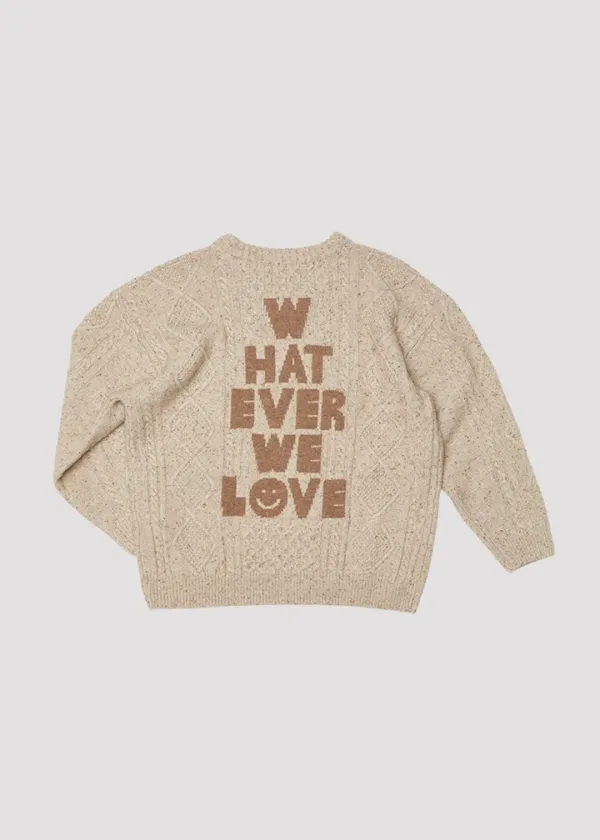 CABLE PULLOVER WHATEVER WE LOVE BOLD BEIGE