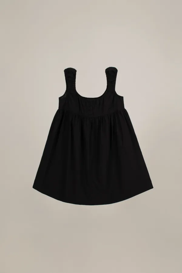 COTTON BABY DOLL DRESS_BLACK