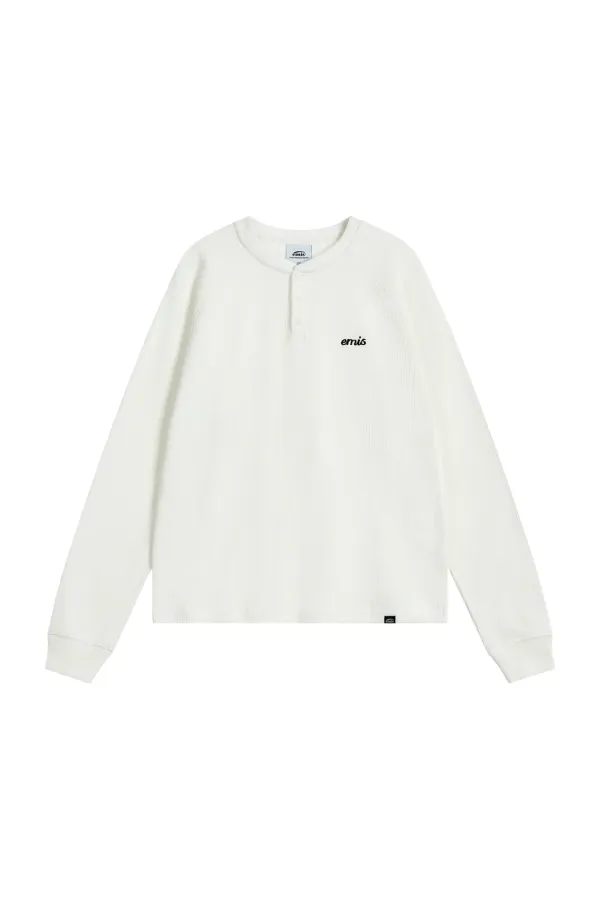 WAFFLE RAGLAN T-SHIRT-IVORY