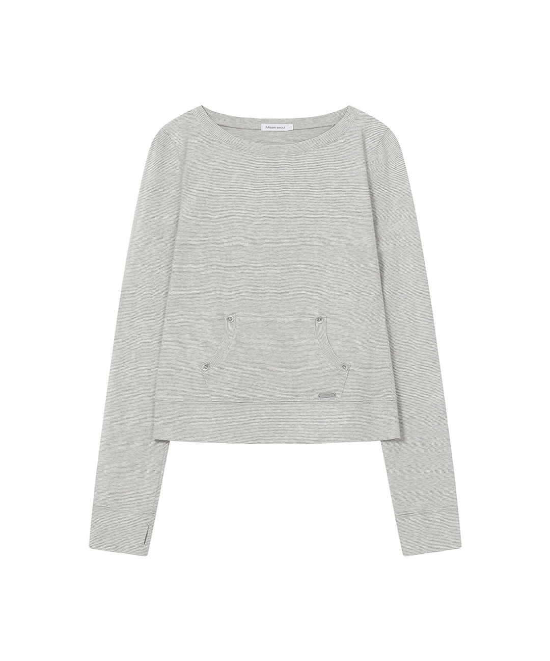 미세키서울 [레이 PICK] Button pocket long sleeve STRIPE 상품 이미지 1
