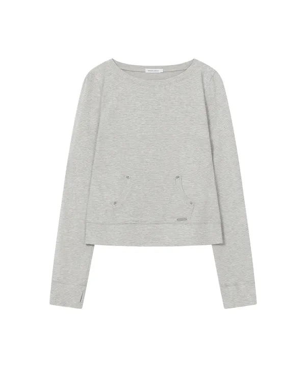 [레이 PICK] Button pocket long sleeve STRIPE