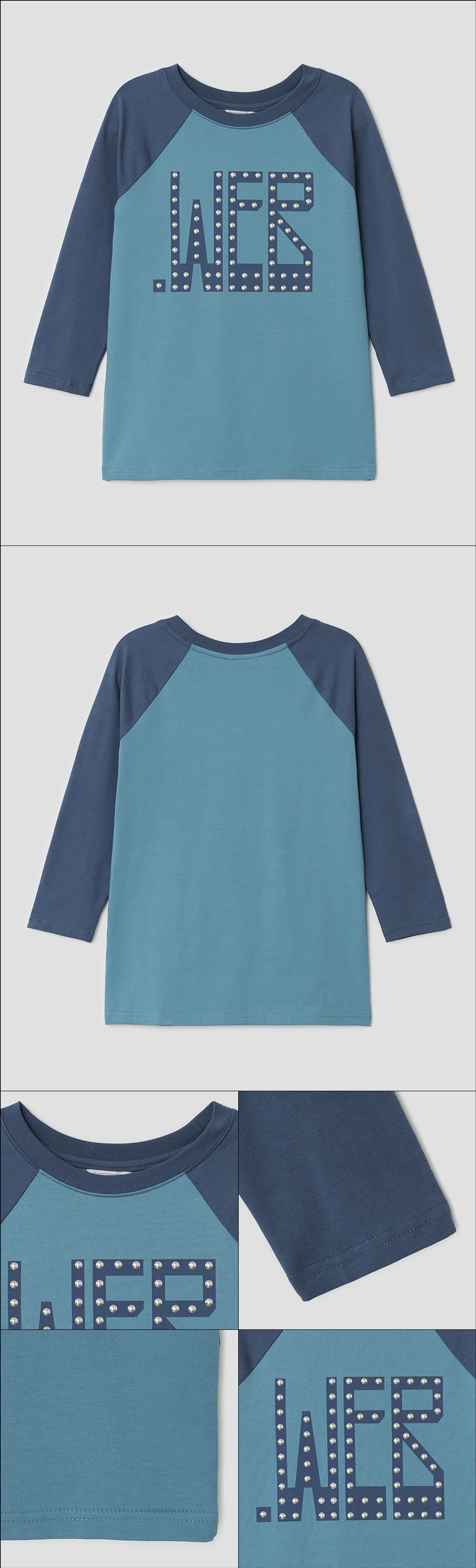 타입서비스 Web Hotfix Raglan Top [Blue] 상품 이미지 2