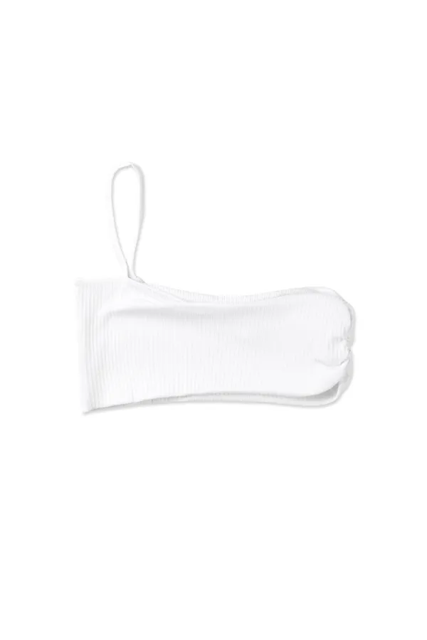 Shirring Unbalance top_white