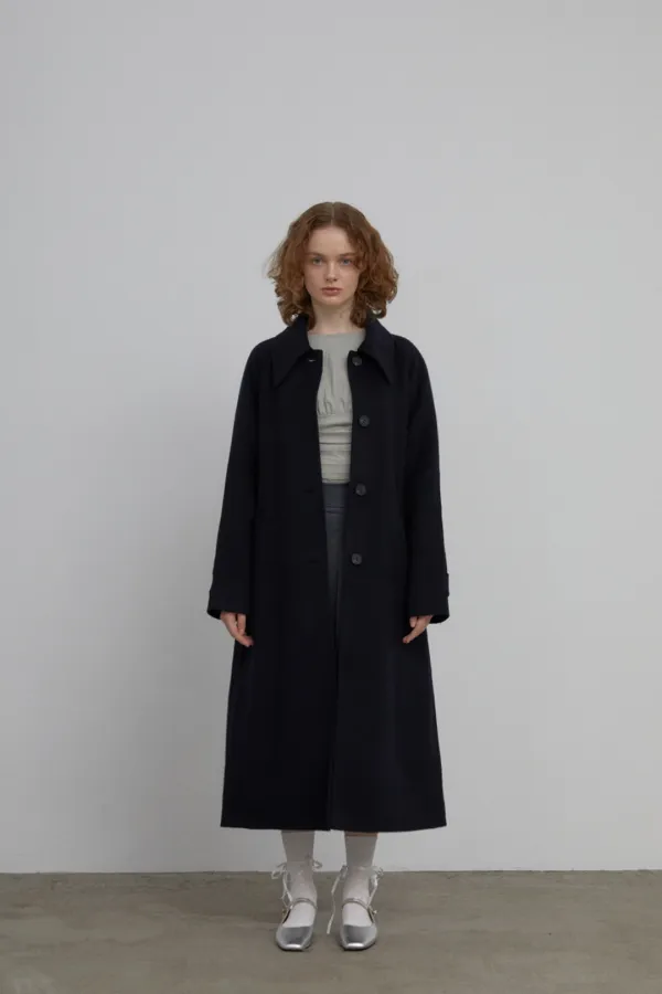 (리퍼브) LILISU Basic 01 Coat / Dark Navy