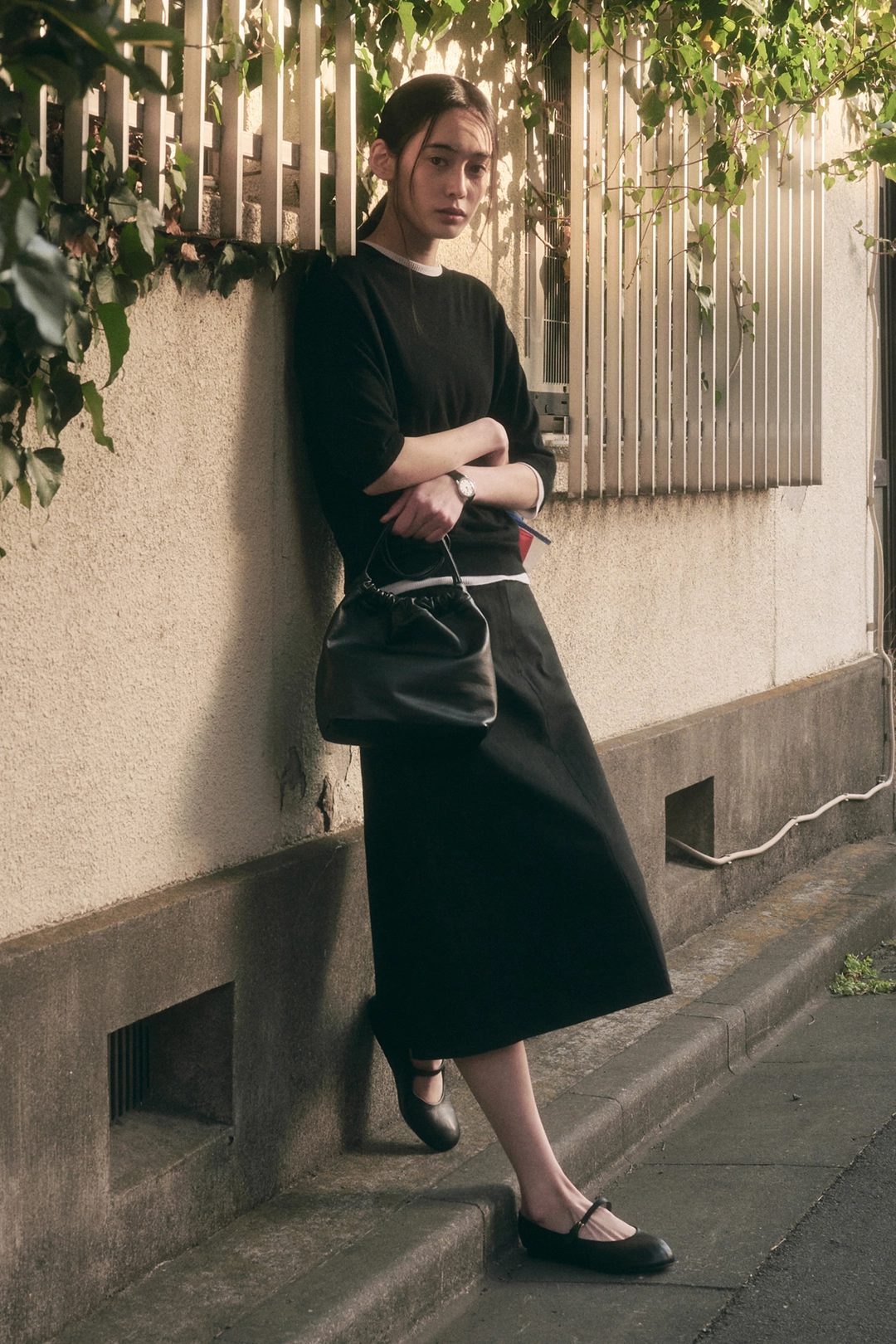 세이지먼트 LOMON COTTON HALF SKIRT_BLACK 상품 이미지 2