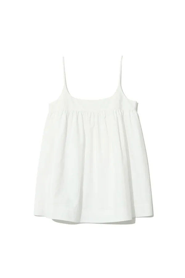 BALLOON STRAP BLOUSE [WHITE][예약배송 06/29]