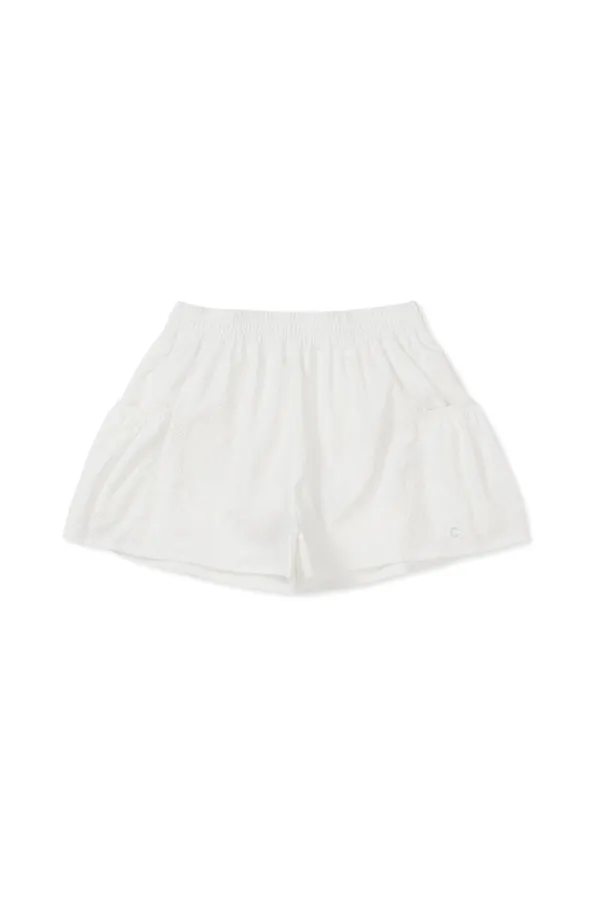 [25SS clove] Seersucker Culottepants (White)