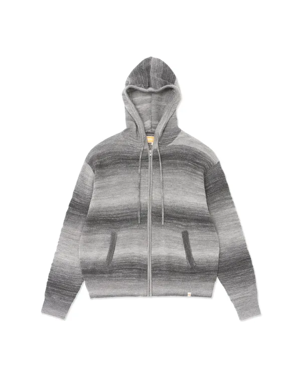 HS Gradation Knit Zip Up_Black