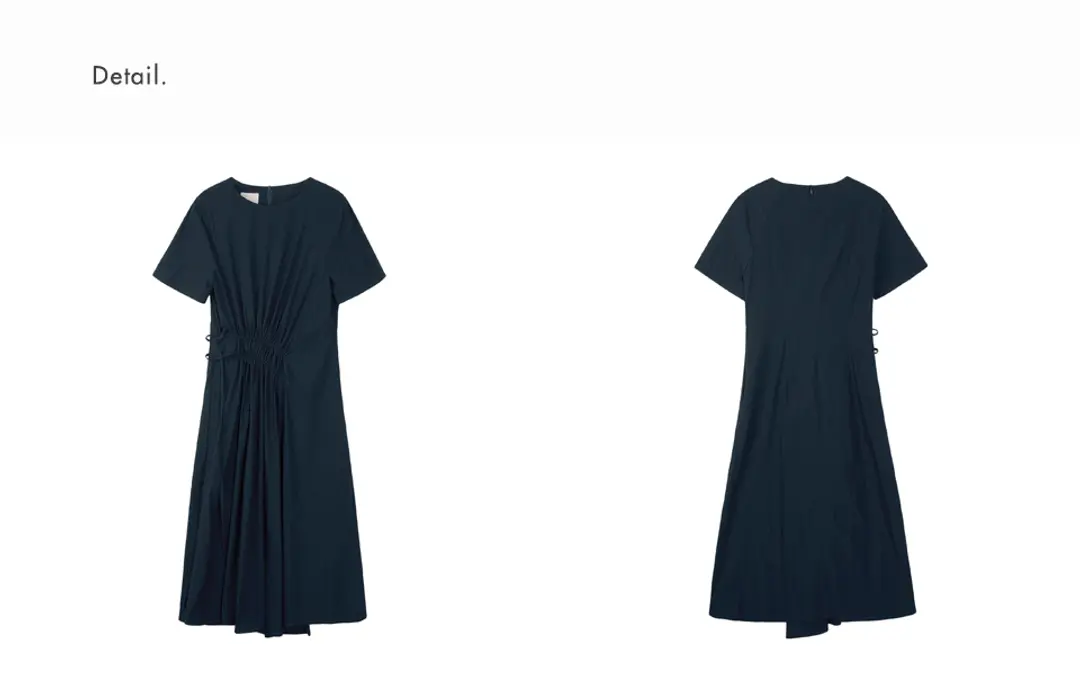 메종드이네스 SIDE STRING DRESS_BLUE GREEN 상품 이미지 3
