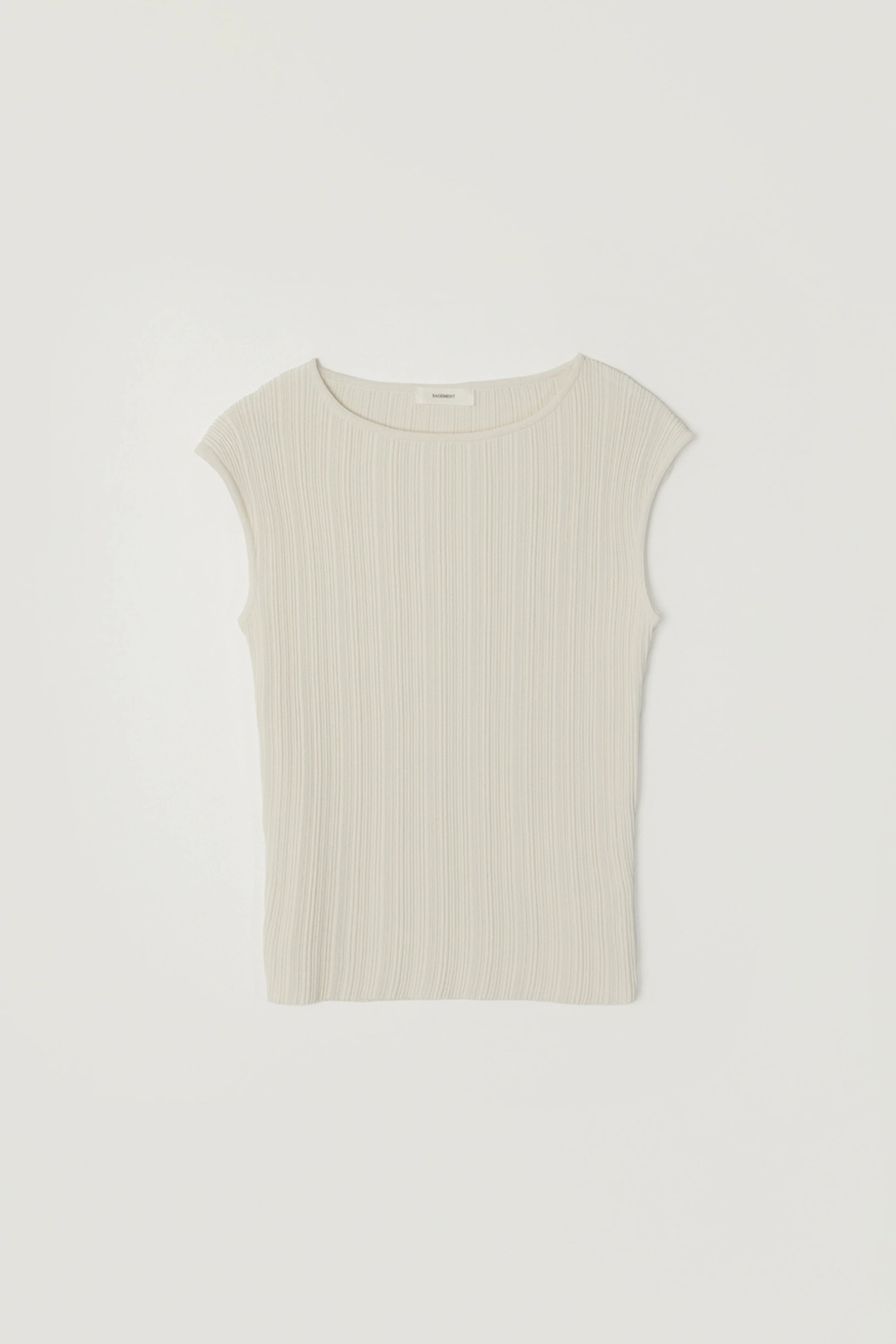 세이지먼트 ELENA PLEATS CAP SLEEVE KNIT_IVORY 상품 이미지 1