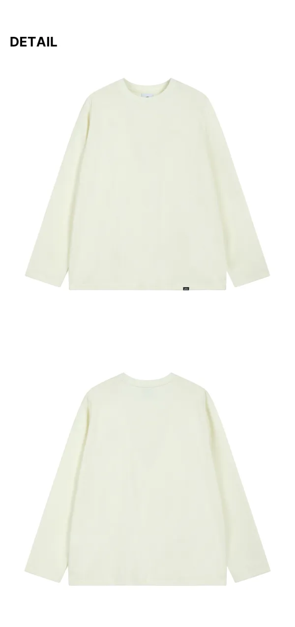 MONO LOGO PRINT LS T-SHIRT-CREAM