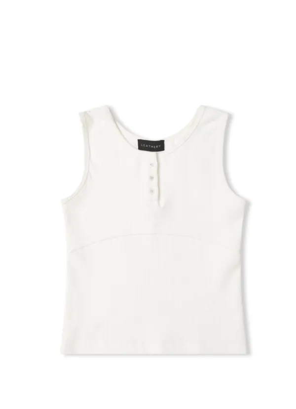 리브드 헨리넥 슬리브리스 [WHITE]