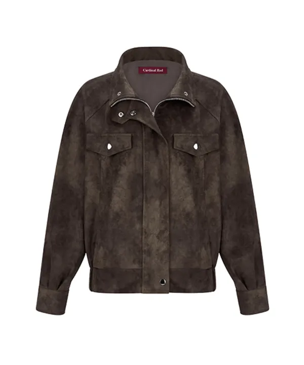 Blouson overfit jacket brown