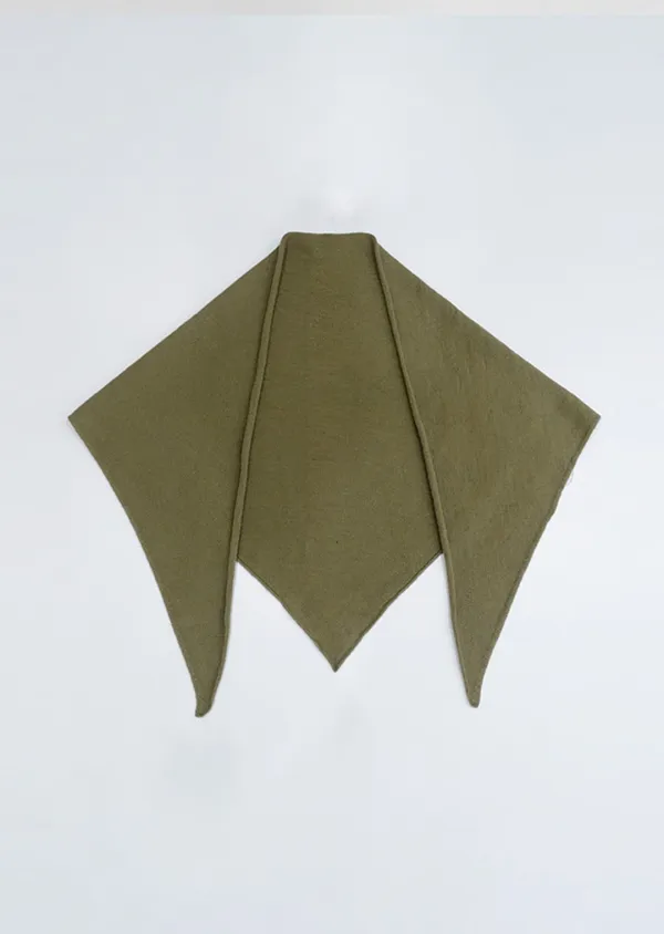 [20%] cashmere knit scarf-green