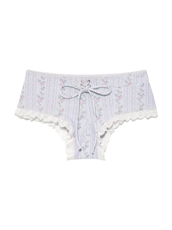 FRILL BOOTY SHORTS (SKY BLOOM)