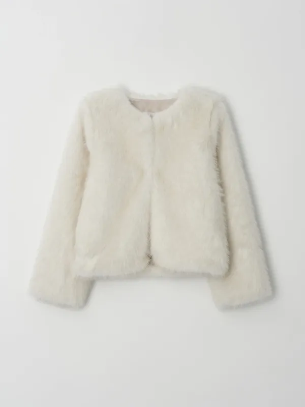 Faux Fur Jacket (IVORY)