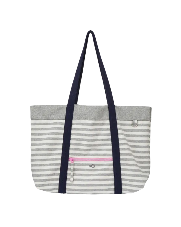 STRIPE BIG TOTE BAG [GREY]